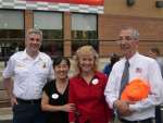 Ken Michaelmen, Sterling Volunteer Fire Company President, Chick-Fil-A Manager Ellie Kim, Lainyl Kniffin, and Supervisor Eugene Delgaudio honoring the 7th anniversary of the terrorist attack and to honor current volunteers.